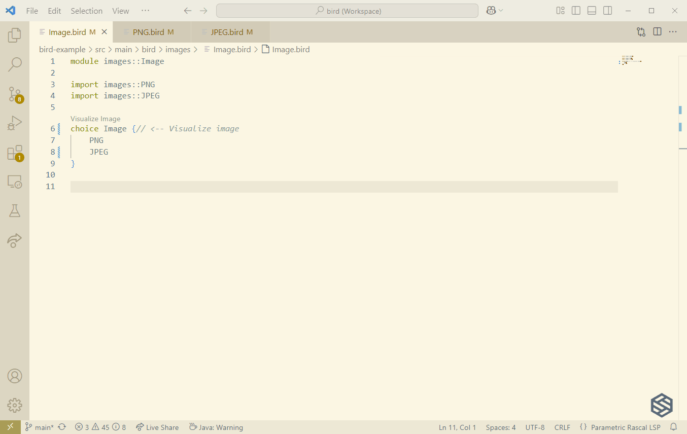 VS Code jumping to definition via an graph visualisation
