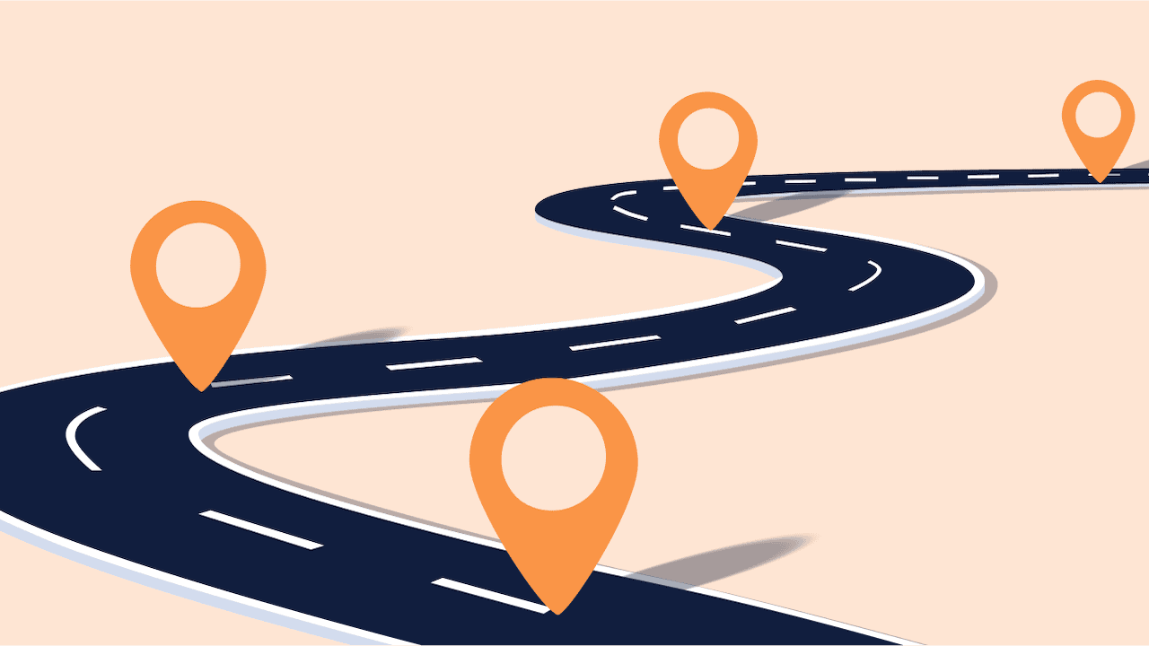 Road with some points on them